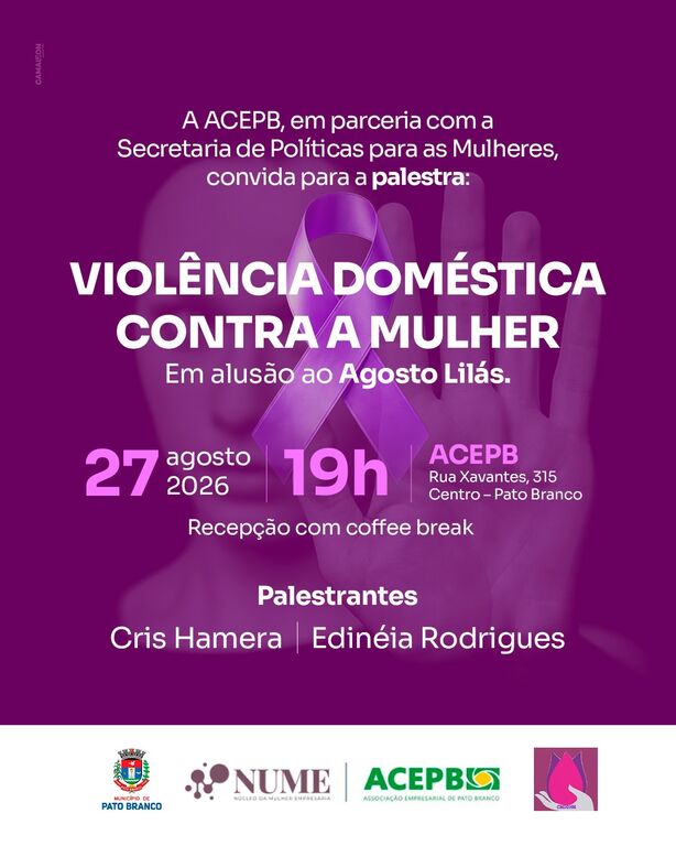 O evento acontece no dia 27 de agosto de 2026, às 19h, no auditório da ACEPB, e contará com recepção especial (coffee break) para os participantes.