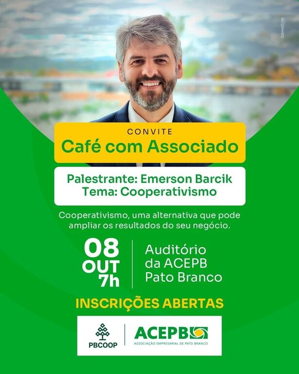 Núcleo PBCOOP promove evento de conexões e desenvolvimento nesta quinta-feira (8) em Pato Branco