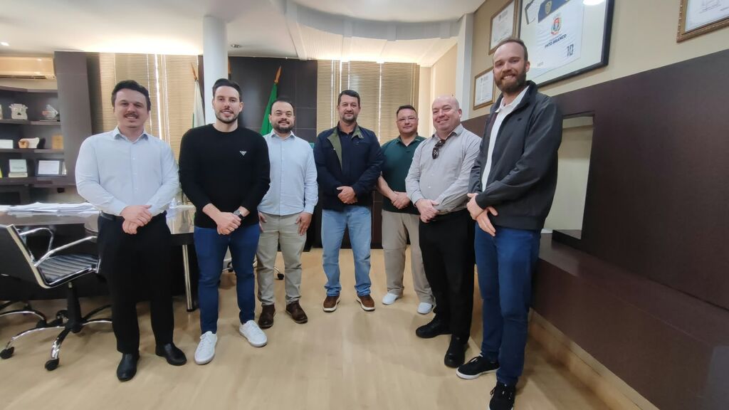 Nossos diretores presentes na entrevista coletiva do prefeito Géri Dutra